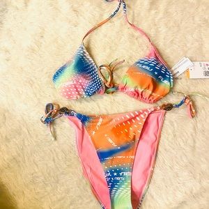 FUBU Colorful Bikini Swimsuit XL